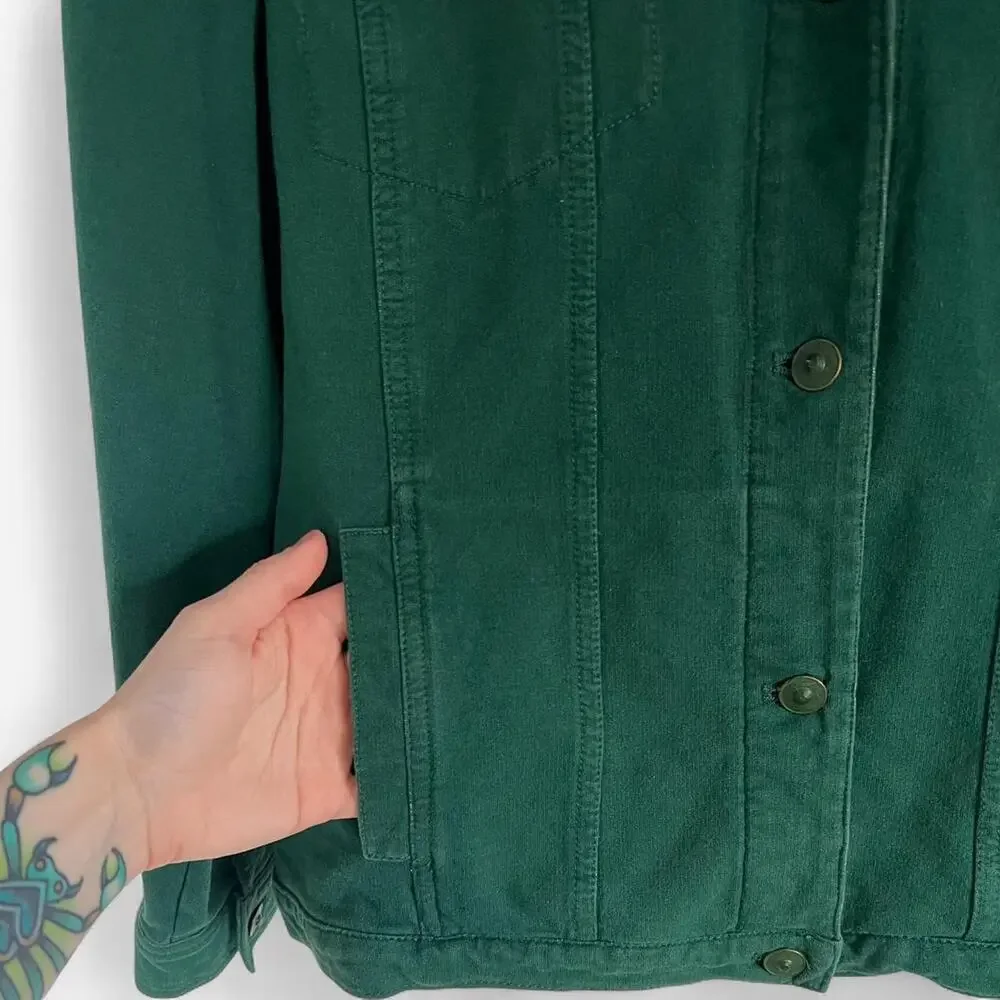 Denim & Co. Emerald Green Utility Jacket